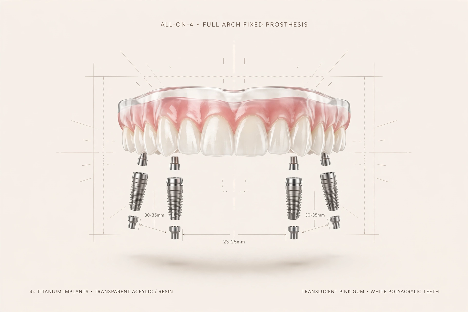 Soluzione All-on-4 per denti fissi in Croazia presso H-Dent